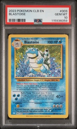 New ListingPSA 10 Blastoise Holo #003 2023 Pokemon TCG Classic 115936059