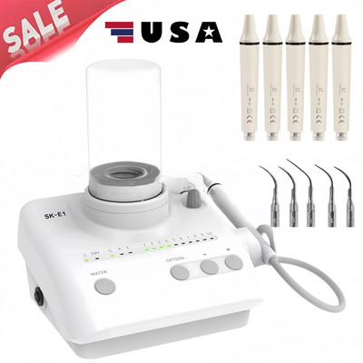 Dental Ultrasonic Piezo Scaler 2 Bottles Fit for Cavitron EMS +5*Handpiece HW-3H