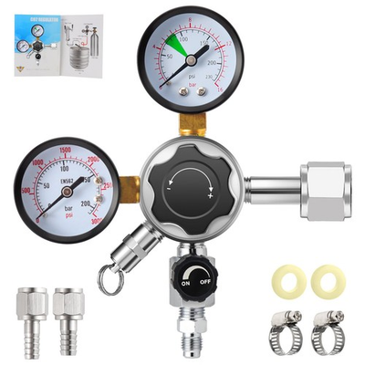 #ad Beer Keg Regulator 0 120 PSI CO2 Regulator Quick Disconnect CO2 Kegerator Re... $53.81