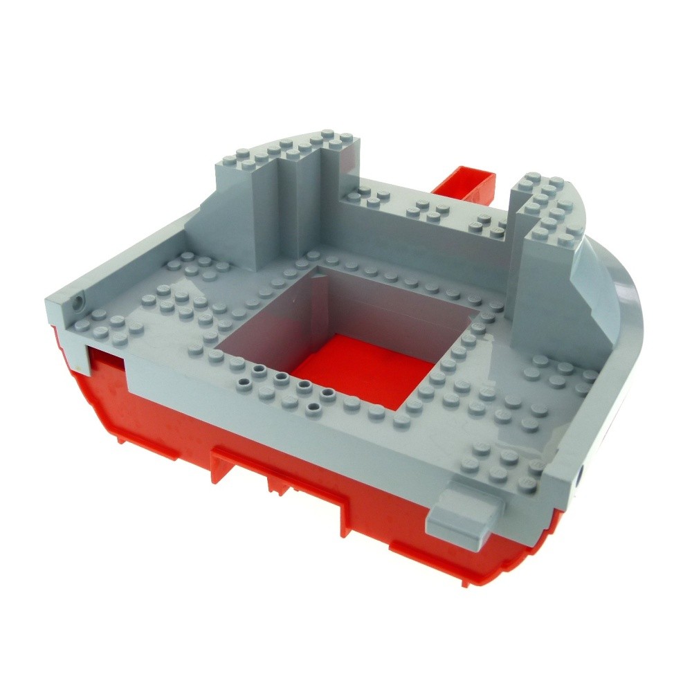1X Lego Ship Hull 19X22 Red Light Gray Bow Front Part Pirates 47980C01