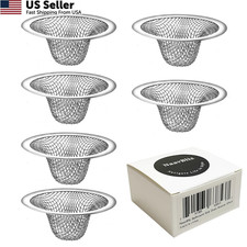 6-Pack Bathroom Mesh Sink Drain Strainer - 2.12" Top / 1" Small Stainless...