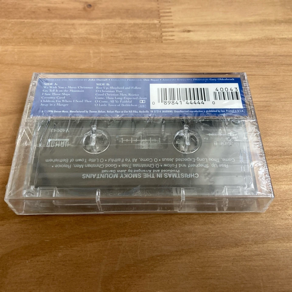 1996 Christmas In The Smoky Mountains  Cassette - New Sealed VTG Holiday Tape - Image 2 of 4