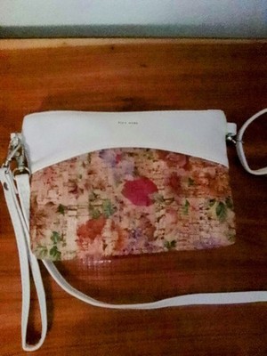 Pixie Mood Vegan Leather Floral Small Tote Bag Crossbody/Wrist Strap