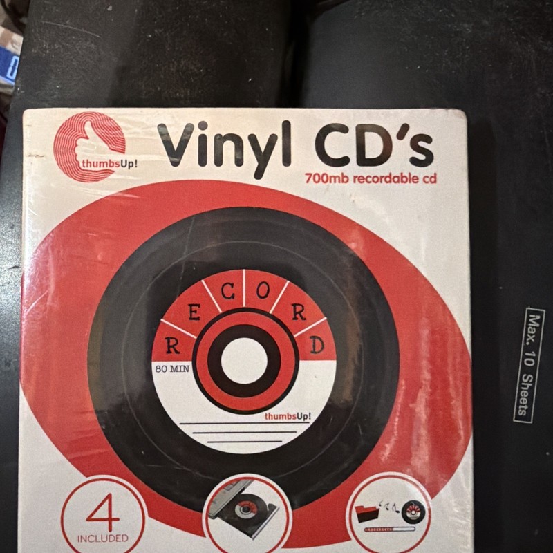 Lot of 4 - Verbatim CD-R 700MB 80min Digital Vinyl Recordable CD's with Cases