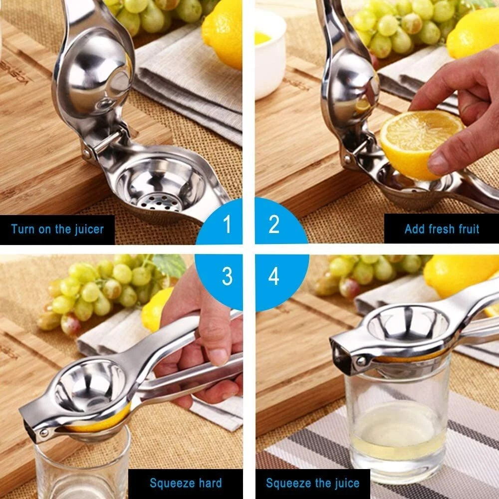 Portable Citrus Fruit Juicer 2x Lemon Orange Squeezer Hand Press Tool