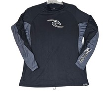 Rip Curl Mens Long Sleeve Rash Guard XXL Black Gray