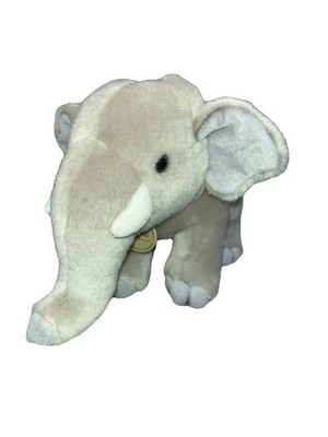 Miyoni by Aurora Gray Elephant Stuffed Safari Animal Plush 9'' Soft  Toy With Tag
