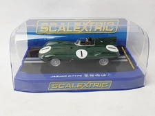 SCALEXTRIC JAGUAR D-TYPE 1/32 SCALE SLOT CAR NIOP VERY NICE!!!