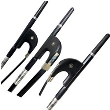 1PCs Carbon Fiber Germany Style Double Bass bow 1/2,BLACK Mongolia Horsehair