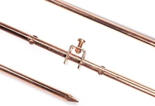 THE CIMPLE CO 4ft Copper Grounding Rod - 3/8" Diameter - Includes Ground Rod Cla