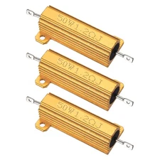 50W 1.2 Ohm Aluminum Shell Resistor, 3Pcs Aluminum Housing Resistor