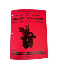 Tobin Arp Model Vgs-19000 Seat And Guide Machine Manual