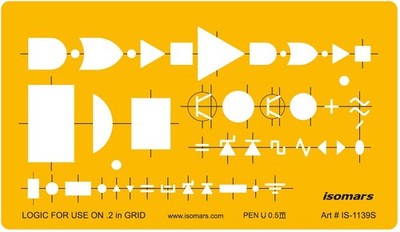 Electrical Symbol Drawing Template   Drafting Stencil for Circuit & Electronics