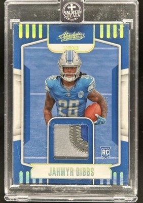 2023 Panini Absolute Jahmyr Gibbs Rookie Materials RC 3 Color Patch Gold 96/99 