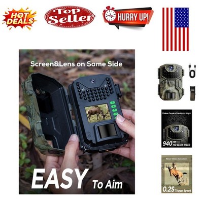 Ultimate HD Trail & Wildlife Camera with No-Glow Night Vision & Waterproof De...