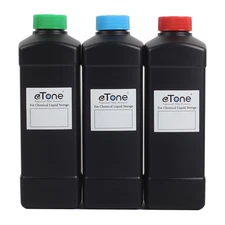 3x 1000ml Darkroom Developer Chemical Storage Bottles For 135 4x5 B/W Film Photo