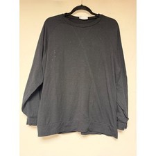 ZENANA Black Raglan Sleeve Sweatshirt Size L