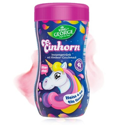 KING GEORGE Pink Unicorn Instantgetränk 6 x 400g Ergibt ca. 4L pro Dose