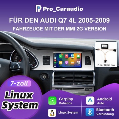 Drahtlos linux CarPlay Für Audi Q7 4L MMI2G 7'' Android autoradio 05-09 GPS Navi