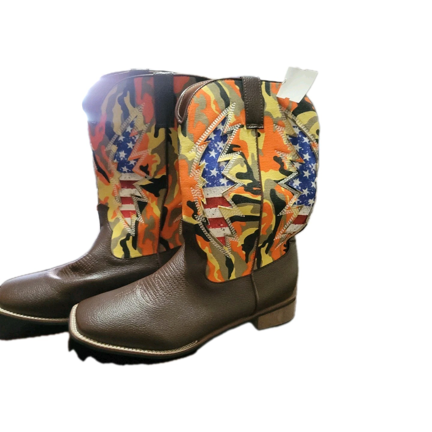 Ariat Circuit Patriot Western Men`s Boot Size 12 - Weathered Tan (10029699)