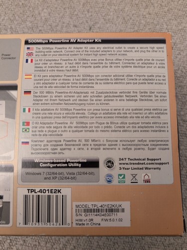 Kit adaptateur AV ligne électrique Trendnet 500 Mbps - Photo 6/11