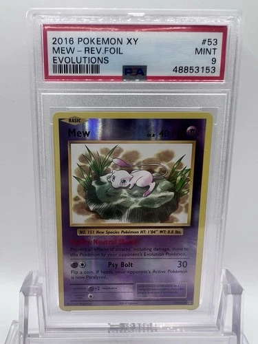2016 Pokemon XY Evolutions Mew-Rev. Foil Evolutions PSA 9 #53