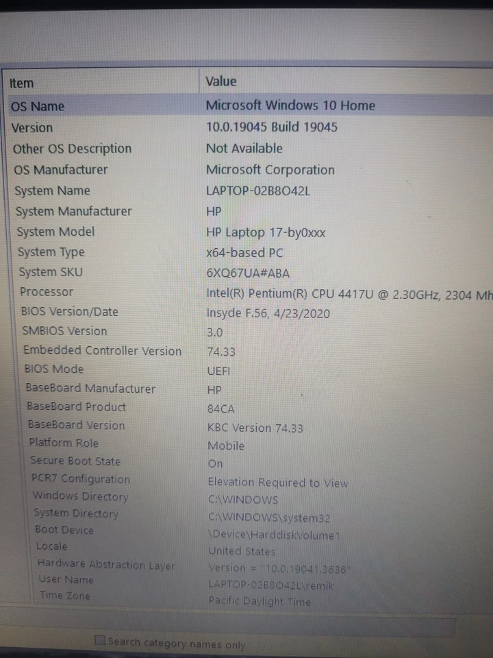 HP 17-by0xxx w/charger and case7.3".i5-8GB.256GB SSD.Windowes 11 Pro RUNS SLOW - Image 3 of 4