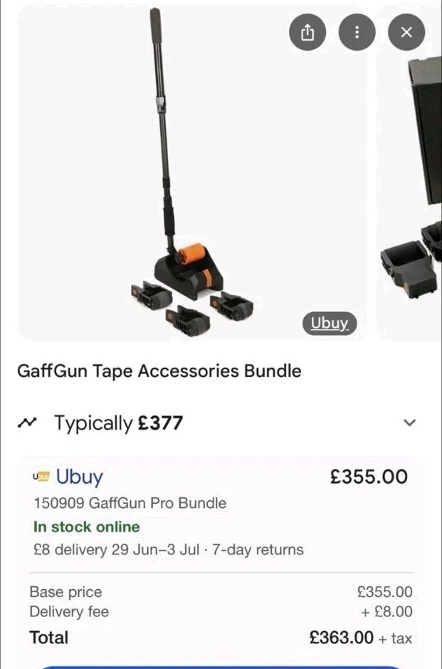 GaffGun™ Gaffers & Floor Tape Dispenser Bundle With Original Box Good condition  - Image 2 of 4