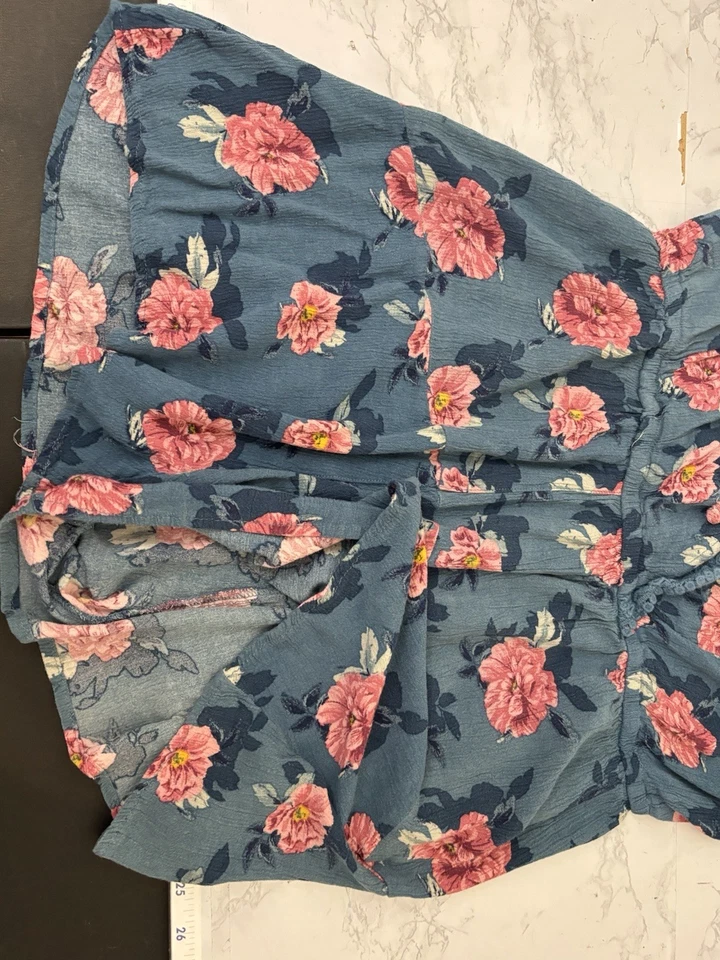 Mameluco Xhilaration Estampado Rosas Boho Sin Mangas Con Bolsillos Talla L Floral P1 Foto 3 de 4