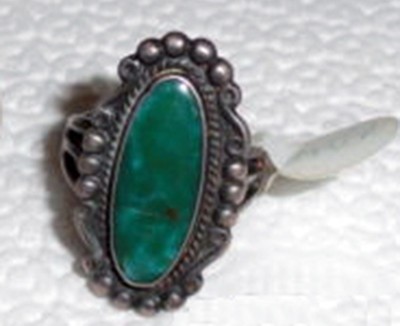 Navajo Natural Blue Gem Turquoise Ring Sz 6 Fred Harvey Era Navajo Natural Blue Gem Turquoise Ring Sz 6 Fred Harvey Era
