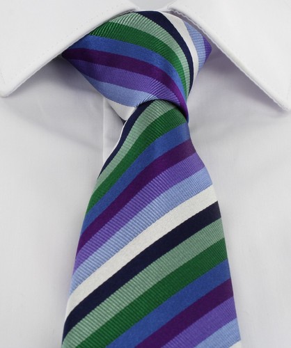 Michelsons of London Multi Stripe Silk Tie - Picture 9 of 15