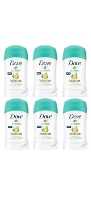 Pack of 6 Dove Go Fresh Pear Aloe Antiperspirant Deodorant Women 40ml