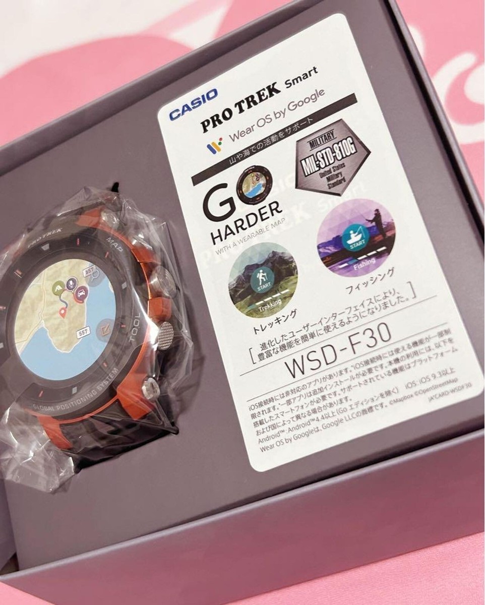 CASIO PROTREK WSD-F30-RG Orange Smart Outdoor Watch Pro Trek