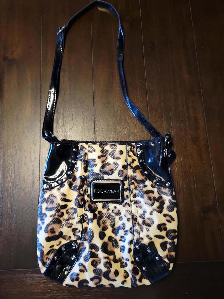 rocawear leopard print purse handbag Shoulder Bag Crossbody