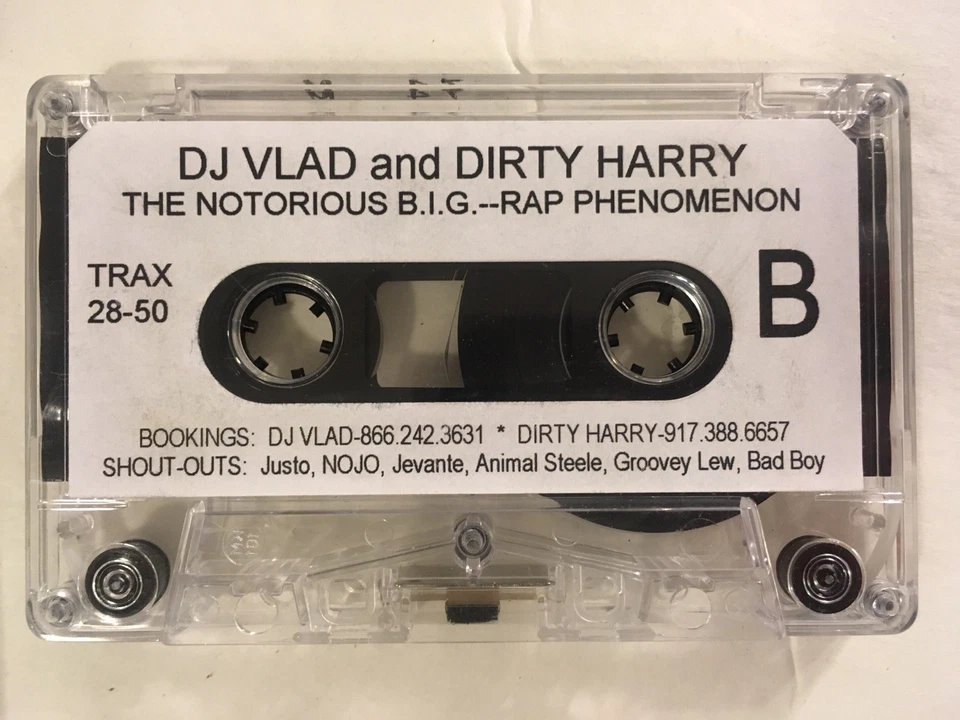 RARE CASSETTE Notorious BIG DJ VLAD Dirty Harry Rap Phenomenon 2PAC Heavy D Rap - Image 2 of 4