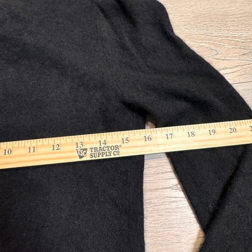 J. Crew Cashmere Tie Neck Sweater Puff Sleeve Black Soft Cozy Size XS XSmall - Picture 7 of 8
