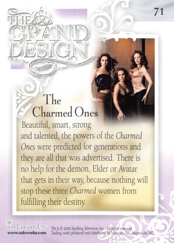 2006 INKWORKS CHARMED DESTINY PICK-A-CARD 1-72 BASE TRADING CARDS OR WRAPPER - Picture 143 of 145
