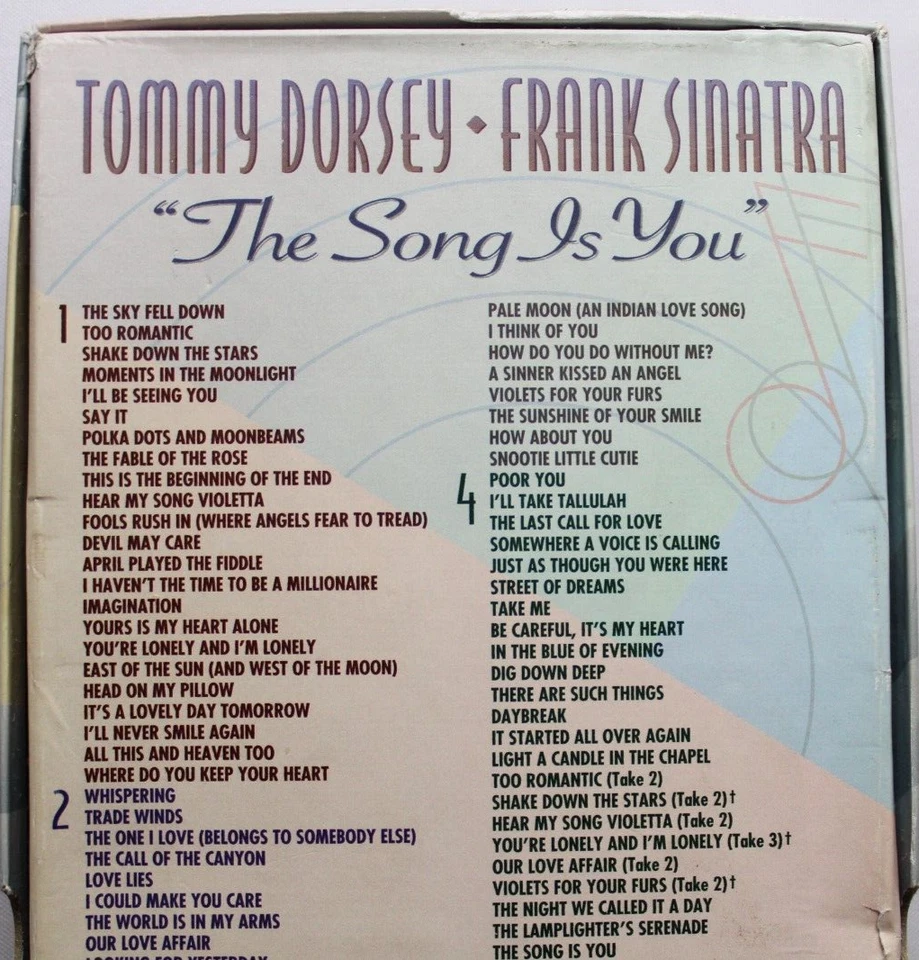 TOMMY DORSEY & FRANK SINATRA ПЕСНЯ ЭТО ВЫ 5 ДИСКОВ БОКС-СЕТ [ПОЧТИ КАК НОВЫЙ Б/У CD] - Изображение 2 из 3