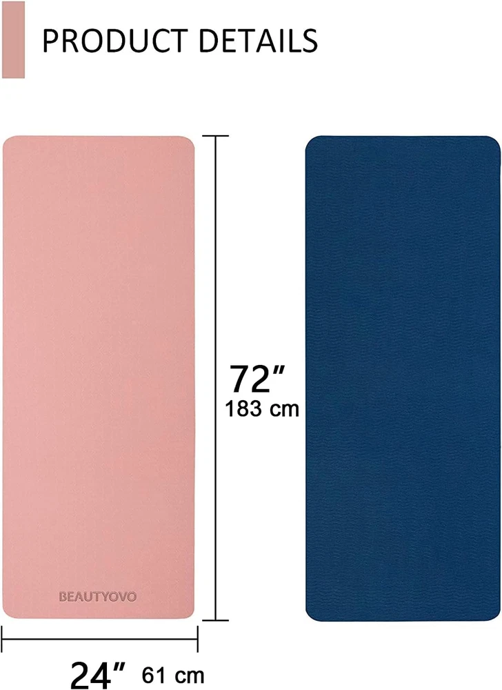 Extra Thick 1/3 Inch Non-Slip Yoga Mat with Strap for Professional Practice Extra Thick 1/3 Inch Non-Slip Yoga Mat with Strap for Professional Practice