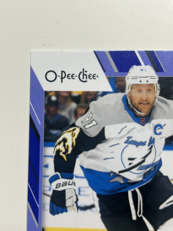 Steven Stamkos 2023-24 O-Pee-Chee Blue Border #10 Tampa Bay Lightning - Image 2 of 4