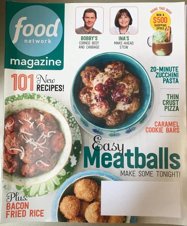 FOOD NETWORK MAGAZINES LOT OF 4 “Cook Like a Star” Series 2015 Vol. 8 #1, 2, 3,5 - Image 3 of 4