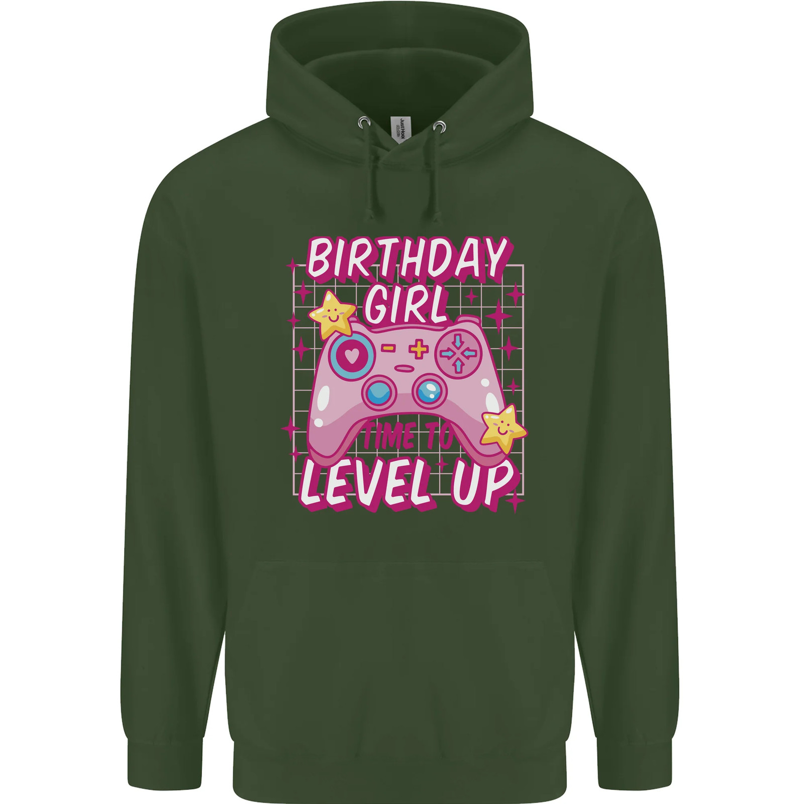 Birthday Girl Level Up Gaming Gamer 6th 7th 8th Mens 80percent Cotton Hoodie image 8