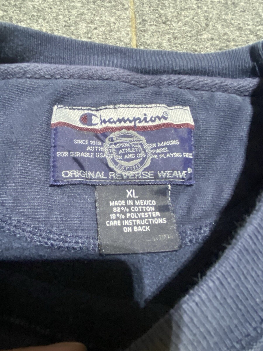 トップス 90s Champion Reverse Weave Navy Sweat 90s Champion reverse weave mock neck raglan sleeve sweat