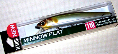 YO-ZURI, DUEL HARDCORE FLAT MINNOW 110, METALLIC GHOST AYU 4-3/8'', FLOATING LURE