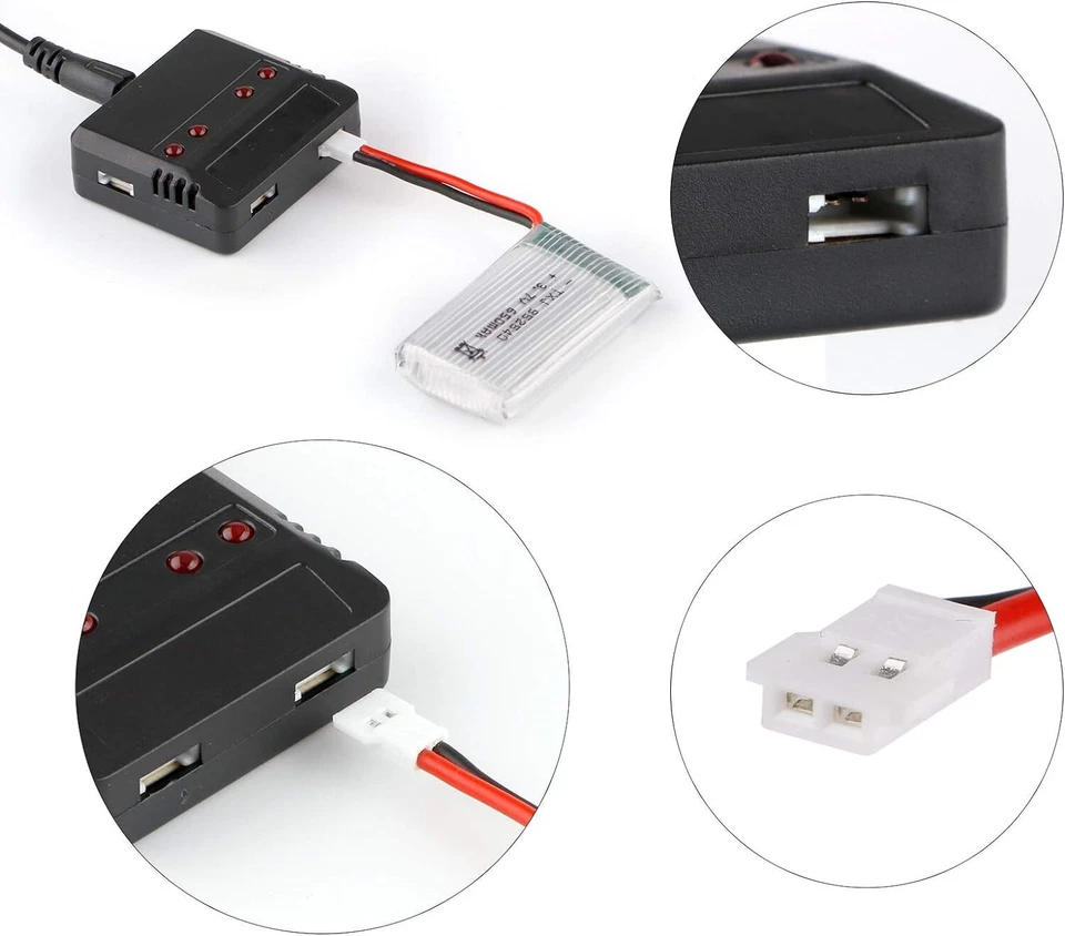 650mAh 3.7V Lipo Battery with Charger For RC Drone Syma X5C X5SC X5SW Quadcopter - Image 4 of 4