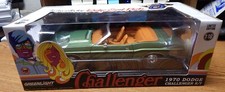 GREENLIGHT 1970 DODGE CHALLENGER R/T CONVERTABLE GREEN COLOR 1/18 NIB RARE LQQK