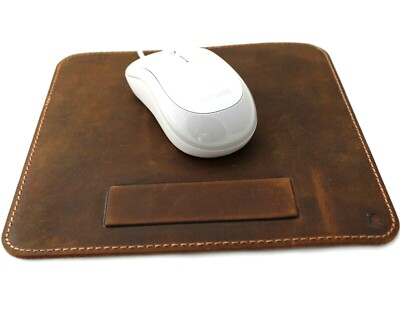 Handmade Genuine Leather Mouse Pad Luxury Handcrafted soft Vintage Retro Case 