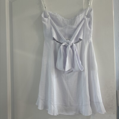 yellow dress with white lace Fleur Lace Halter Mini Dress main image 1