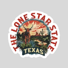 Texas sticker vinyl decal the lone star state Texas novelty laptop mug car
