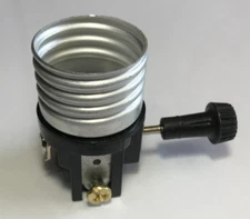 New 3 Terminal Turn Knob Lamp Socket Interior for Wiring Bottom Light Bulb